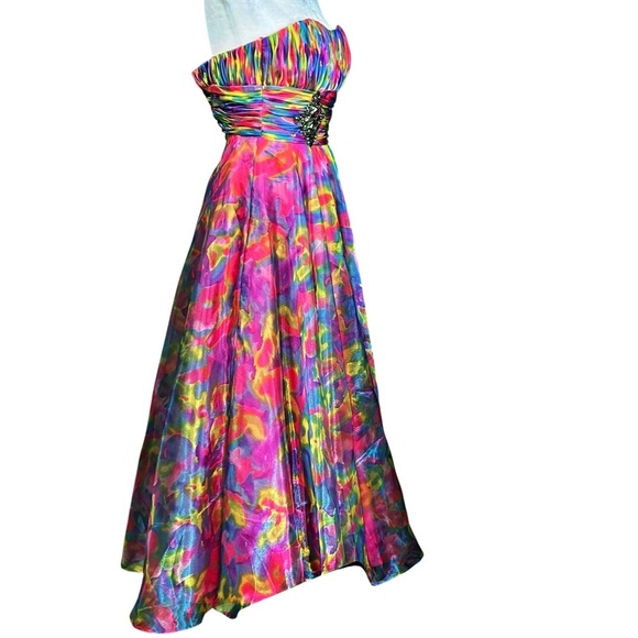 Jonathan Kayne Color Splash Dress 2 Colorful 
Coquette Girl Whimsical Jeweled - Picture 2 of 14